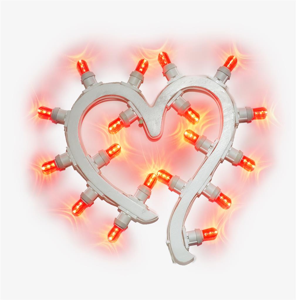 Lampadina Led rossa con led a forma di cuore HEART BULB